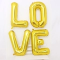 Palloncini LOVE in alluminio dorato per decorazioni di matrimoni o San Valentino - Set Lettere LOVE Oro 32