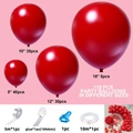 Kit d'arche de 110 ballons rouges en latex de tailles variées avec accessoires - Rouge