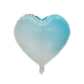 Blue and white gradient heart-shaped foil balloon for birthday and wedding party decor - 18-inch Blue White Gradient Heart
