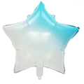 Blue and white gradient star shaped foil balloon for party and birthday decoration - 18-inch Blue White Gradient Star