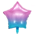 Star-shaped aluminum foil balloon with a pink and blue metallic gradient finish - 18-inch Pink Blue Gradient Star