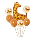 Set di palloncini a forma di giraffa dorata con paillettes e lattice per feste di bambini - Set Giraffa Simulato 1