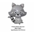 Cartoon raccoon shaped aluminum foil balloon for forest animal themed birthday parties - Large Shaped Raccoon