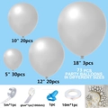 73-piece silver metallic balloon arch kit with various sizes and DIY assembly tools - Metallic Silver