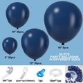 85pcs Navy Blue Macaron Latex Balloon Arch Kit with 5-18 inch sizes and accessories - Luminous Blue