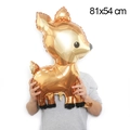 Golden deer foil balloon forest animal theme for birthday party decor 81x54 cm - Medium Jungle Deer