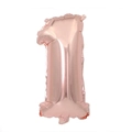 Rose gold number 1 aluminum foil balloon for birthday party and anniversary events - 32 Inch Number 1 (Bulk)