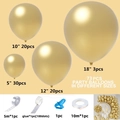 73pcs metallic gold latex balloon arch kit with sizes from 5 to 18 inch and accessories - Metallic Gold