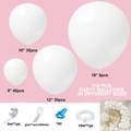 Kit de guirlande de ballons blancs avec 110 ballons en latex et accessoires - Blanc