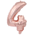 32-inch rose gold number 4 aluminum foil balloon for birthday party decorations - 32 Inch Number 4 (Bulk)