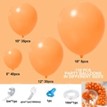 Kit arche de ballons orange pastel 110 pièces pour décoration de fête avec accessoires - Orange