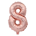 Rose gold number 8 aluminum foil balloon for birthday party and festive events decoration - 32 Inch Number 8 (Bulk)