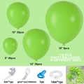 Kit d'arche de 110 ballons vert en latex de quatre tailles pour décoration de fête - Vert fruit