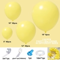 Kit arche de ballons jaune macaron avec 110 pièces de tailles variées pour fête - Jaune
