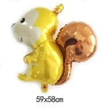 Golden squirrel shaped foil balloon for birthday party decorations measuring 59x58cm - Medium Squirrel