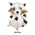 60x49cm Raccoon-shaped forest animal aluminum foil balloon for birthday party decor - Medium Raccoon