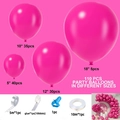 Kit arche de 110 ballons en latex rose fuchsia de tailles variées avec accessoires DIY - Rouge Rose