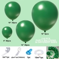 Kit d'arche de ballons en latex vert foncé avec 110 pièces et outils de décoration - Vert Foncé