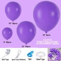 Kit arche de ballons violet avec 110 pièces de ballons en latex et outils de montage - Violet