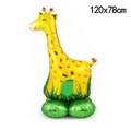 Standing 4D giraffe foil balloon with green base for birthday party decor, 120x78cm - Standing Giraffe with Base