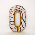 Dettaglio del palloncino numero 0 a tema donut con zuccherini per compleanni - 32 pollici / Numero 0