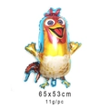 Palloncino in alluminio gallo per feste a tema fattoria, misura 65x53cm decoro vivace - Palloncino Pollo della Fattoria