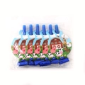 6-pack of blue cartoon farm animal party blowouts for kids birthday celebrations - Party Blowouts