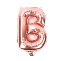 16-inch rose gold letter B foil balloon with metallic finish for birthday party decoration - 16 Inch Thin-Letter B / Rose Gold