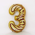 Palloncino in alluminio numero 3 da 32 pollici tema donut per decorazioni compleanno - 32 pollici / Numero 3