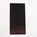 Thick rectangular tablecloth with brown polka dots on black background for party decor - Black Background Rose Gold Polka Dot