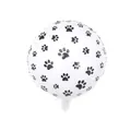 Ballon rond en aluminium de 18 pouces avec motifs pattes noires pour décoration - Rond 18 Pouces Empreinte de Patte