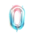 Rainbow gradient 32 inch number 0 foil balloon for birthday party decorations - Gradient Blue Number 0 (Bulk) / 32 inch
