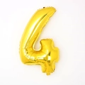 32-inch metallic gold number 4 balloon made of premium aluminum foil for birthday parties - Number 4 (Bulk) / Gold
