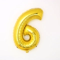 32-inch shiny golden number 6 foil balloon for birthday party decorations and events - Number 6 (Bulk) / Gold