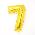 32-inch gold number 7 aluminum foil balloon with metallic finish for birthday party - Number 7 (Bulk) / Gold