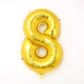 32-inch shiny gold foil balloon in the shape of number 8 for birthday party decoration - Number 8 (Bulk) / Gold