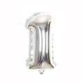 32-inch silver number 1 foil balloon for birthday and anniversary party decoration - Number 1 (Bulk) / Silver