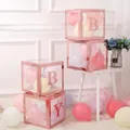 Rose gold BABY balloon boxes for baby shower party decorations with transparent finish - Rose Gold BABY (Excluding Balloons)