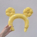 Cerchietto gonfiabile giallo con girasole sorridente e margherite per oggetti di scena - Giallo Macaron
