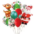 Christmas balloon kit with Santa, reindeer, foil trees, and festive red green latex - Christmas Theme Style 2