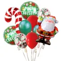 Christmas balloon set with Santa Claus, candy cane foil and latex confetti decorations - Christmas Theme Style 7
