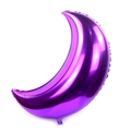 Purple crescent moon foil balloon with metallic luster for wedding celebrations - 36 Inch / Purple