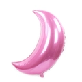 Pink crescent moon foil balloon with metallic finish for wedding and party decorations - 36 Inch / Pink