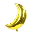 Golden crescent moon foil balloon with metallic luster for wedding party decoration - 36 Inch / Gold