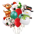 Christmas balloon set with reindeer, snowman, and foil balloons for holiday party decor - Christmas Theme Style 3