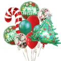Christmas party balloon set with candy cane and Merry Christmas foil balloons - Christmas Theme Style 14