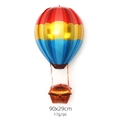 Ballon gonflable 4D montgolfière colorée pour fête d'anniversaire de 90x29cm - Montgolfière Arc-en-ciel Rouge Jaune Bleu