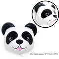 3D Panda-Kopf Folienballon Detailansicht mit Maßen 58x43x45cm für die Partydeko - 4D Pandakopf / Schwarz & Weiß