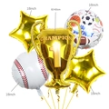 Champion gold trophy and multi-sport star balloon set for birthday party decorations - Volleyball Trophy Collection