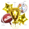 Golden champion trophy balloon set with football star and birthday sports theme decoration - Medium American Football Trophy Collection